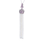 圓形珍珠流蘇紅寶石皇冠吊墜 - WILLS JEWELLERY