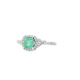紐結戒指.銅綠色綠寶石 - WILLS JEWELLERY