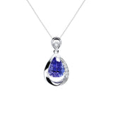 時尚梨形坦桑石吊墜 - WILLS JEWELLERY