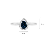 《天使 • 圍石》梨形藍寶石 - WILLS JEWELLERY