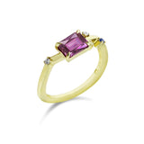《幾何美學》粉紅藍寶石戒指 - WILLS JEWELLERY