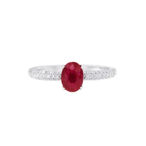 紅寶石清鑲鑽石戒指 - WILLS JEWELLERY