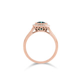 祖母綠切割綠碧璽圍鑽戒指 - WILLS JEWELLERY