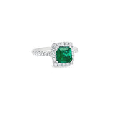 圍鑽戒指 · 宮廷綠綠寶石 - WILLS JEWELLERY