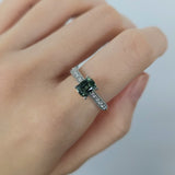 宮廷風戒指 · 天然無燒綠色藍寶石 - WILLS JEWELLERY