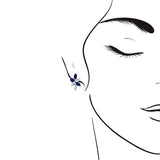 Season・藍寶石拼鑽石耳環 - WILLS JEWELLERY