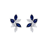 Season・藍寶石拼鑽石耳環 - WILLS JEWELLERY