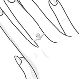 天然梨形鑽石V形戒指 - WILLS JEWELLERY