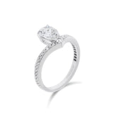 天然梨形鑽石V形戒指 - WILLS JEWELLERY