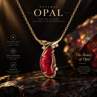凝住一抹火光：Fire Opal 火蛋白石吊墜項鏈鑑賞