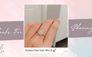 粉絲回相 ~ 開心Cushion鑽石戒指 - WILLS JEWELLERY