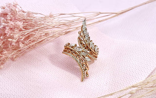 款式鑒賞  ~ Garden • 天然馬眼形鑽石羽翼戒指 - WILLS JEWELLERY