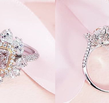 彩鑽鑒賞 -  華麗光芒 · 雷地恩切割粉鑽花戒指 - WILLS JEWELLERY