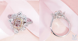 彩鑽鑒賞 -  華麗光芒 · 雷地恩切割粉鑽花戒指 - WILLS JEWELLERY