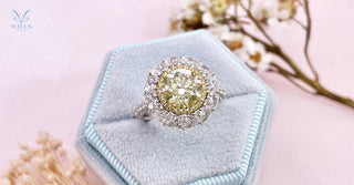 彩鑽鑒賞 - 森林雛菊 · 天然圓形黃鑽鑽石戒指 - WILLS JEWELLERY