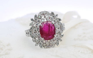 瑰麗星辰 •  天然紅寶石鑽石戒指 - WILLS JEWELLERY