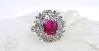 瑰麗星辰 •  天然紅寶石鑽石戒指 - WILLS JEWELLERY