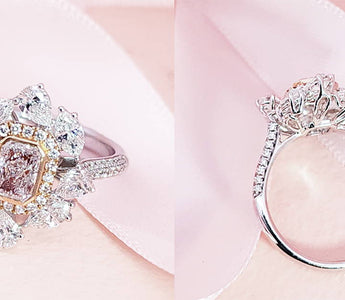 彩鑽鑒賞 -  華麗光芒 · 雷地恩切割粉鑽花戒指 - WILLS JEWELLERY