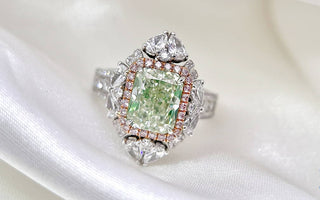 彩鑽鑒賞 ~ 松花綠  ·  綠鑽鑽石戒指 - WILLS JEWELLERY