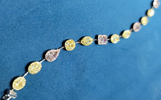 彩鑽鑒賞 - 天然瑰寶 · 黃鑽粉鑽鑽石手鏈 - WILLS JEWELLERY