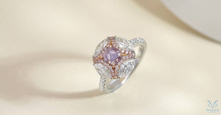 彩鑽鑒賞 - 開元通寶 · 天然枕形粉鑽鑽石戒指 - WILLS JEWELLERY