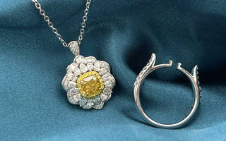 彩鑽鑒賞 - 太陽の花 · 天然枕形黃鑽鑽石戒指 /吊墜 (兩戴款) - WILLS JEWELLERY