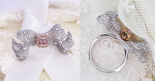 款式鑒賞 - 優雅格調  ·  蝴蝶結絲帶粉鑽戒指 - WILLS JEWELLERY