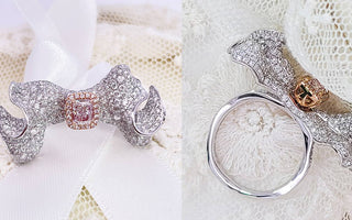 款式鑒賞 - 優雅格調  ·  蝴蝶結絲帶粉鑽戒指 - WILLS JEWELLERY