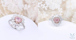 彩鑽鑒賞 -  愛情舞曲 · 心形切割粉鑽花戒指 - WILLS JEWELLERY