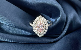 彩鑽鑒賞 - 貴族的浪漫 ~ 天然馬眼形粉鑽鑽石戒指 - WILLS JEWELLERY