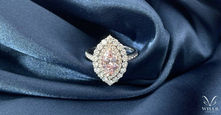 彩鑽鑒賞 - 貴族的浪漫 ~ 天然馬眼形粉鑽鑽石戒指 - WILLS JEWELLERY