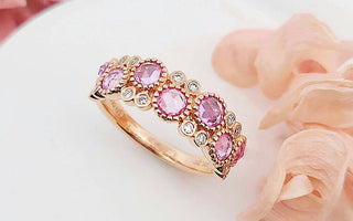 款式鑒賞  -  櫻花物語 · 粉紅藍寶石戒指 - WILLS JEWELLERY