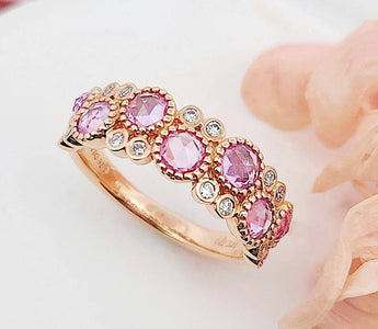 款式鑒賞  -  櫻花物語 · 粉紅藍寶石戒指 - WILLS JEWELLERY