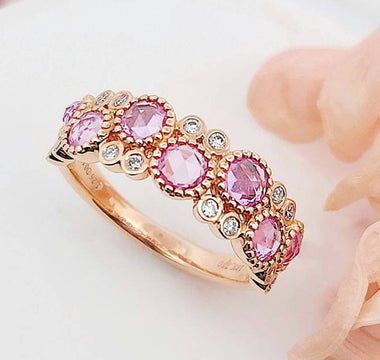 款式鑒賞  -  櫻花物語 · 粉紅藍寶石戒指 - WILLS JEWELLERY