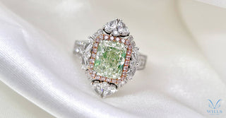 彩鑽鑒賞 ~ 松花綠  ·  綠鑽鑽石戒指 - WILLS JEWELLERY