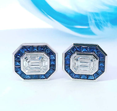 WILLS 款式鑒賞 ~  給父親的愛  · 藍寶石鑽石袖口扣