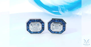 WILLS 款式鑒賞 ~  給父親的愛  · 藍寶石鑽石袖口扣