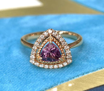 WILLS 款式鑒賞 ~ 羅馬帝國 - 天然無燒濃紫色藍寶石鑽石戒指 - WILLS JEWELLERY