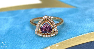 WILLS 款式鑒賞 ~ 羅馬帝國 - 天然無燒濃紫色藍寶石鑽石戒指 - WILLS JEWELLERY