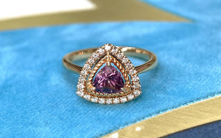 WILLS 款式鑒賞 ~ 羅馬帝國 - 天然無燒濃紫色藍寶石鑽石戒指 - WILLS JEWELLERY