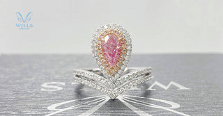 WILLS 款式鑒賞 ~ 典雅梨形粉鑽后冠戒指 - WILLS JEWELLERY