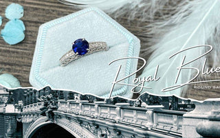 WILLS 款式鑒賞 ~ 歐式美學，皇家藍圓形藍寶石鑲鑽戒指 - WILLS JEWELLERY