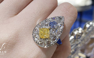 WILLS 款式鑒賞 ~ 極具收藏價值的藍黃鑽鑽石戒指 - WILLS JEWELLERY