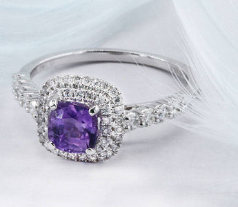 WILLS 款式鑒賞 ~ 天然枕形無燒「紫羅蘭」色藍寶石戒指 - WILLS JEWELLERY