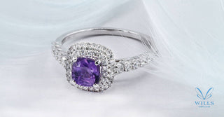 WILLS 款式鑒賞 ~ 天然枕形無燒「紫羅蘭」色藍寶石戒指 - WILLS JEWELLERY