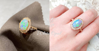 WILLS 款式鑒賞 ~ 貴族風澳洲產白蛋白石戒指 - WILLS JEWELLERY