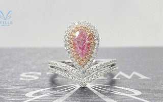 WILLS 款式鑒賞 ~ 典雅梨形粉鑽后冠戒指 - WILLS JEWELLERY