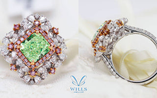 WILLS 款式鑒賞 ~ 美感與價值收藏 - 華美綠鑽戒指 - WILLS JEWELLERY