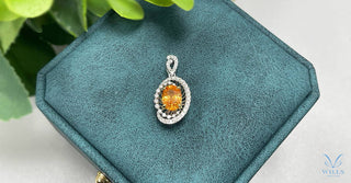 WILLS 款式鑒賞 ~ 芬達石．光環鑲鑽吊咀 - WILLS JEWELLERY