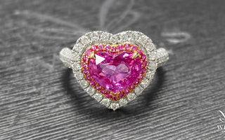 WILLS 款式鑒賞 ~ 浪漫又貴氣的粉紅心形寶石戒指 - WILLS JEWELLERY